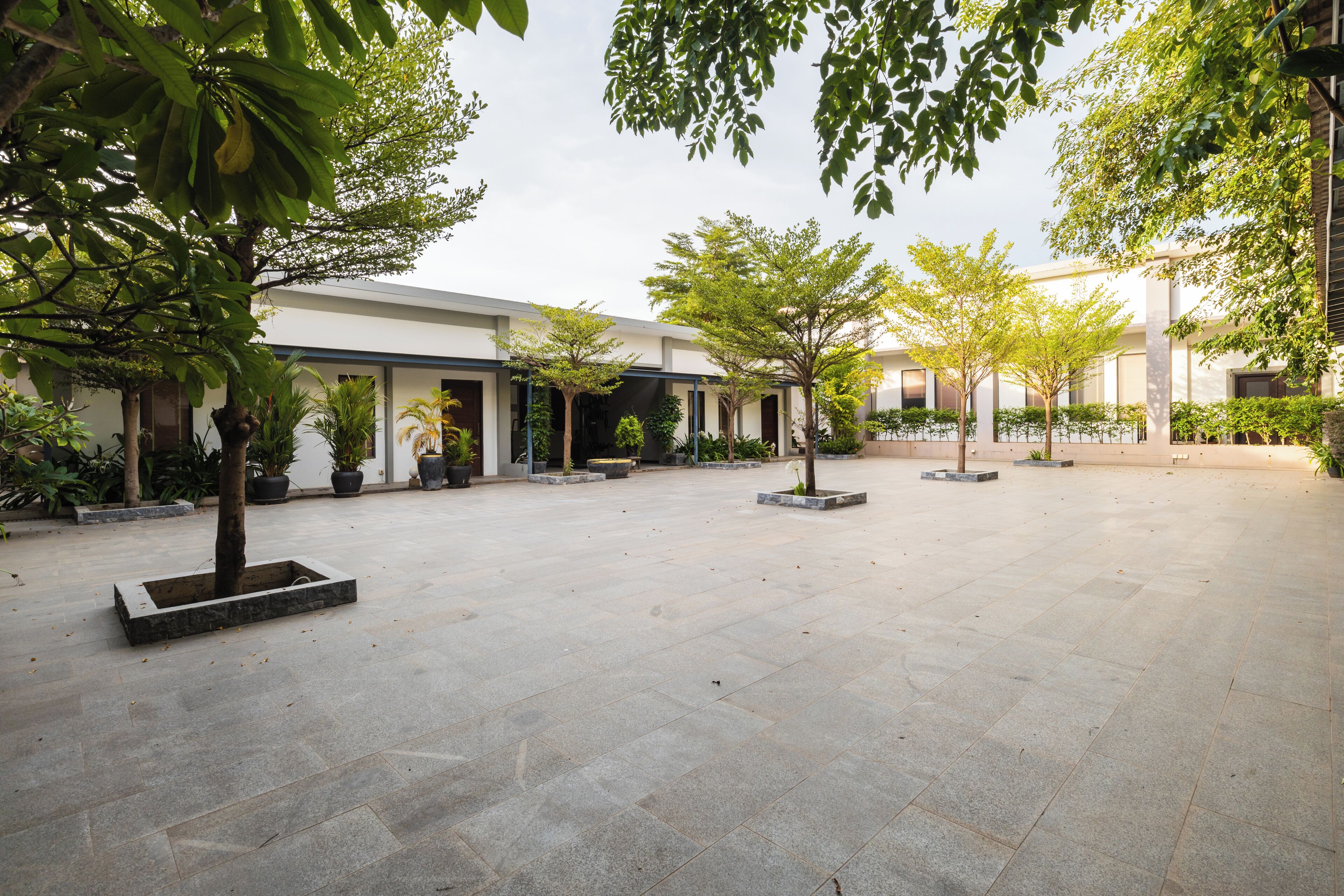 Outdoor banquet area