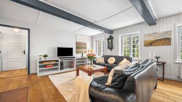TV, fireplace, DVD player, stereo