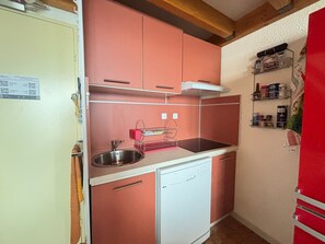 Kühlschrank, Mikrowelle, Herdplatte, Geschirrspüler