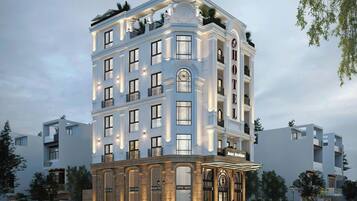 Vista frontal de la propiedad