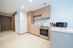 Apartament, balcó, vistes al llac | Cuina privada