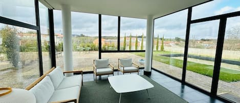 TV connectée, cheminée, livres, imprimantes