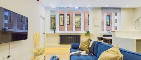 Design Apartment | Individually decorated, individually furnished, desk, laptop workspace