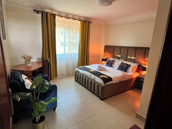1 bedroom, iron/ironing board, WiFi, bed sheets - Kamona Living 1-room apartment (Kampala)