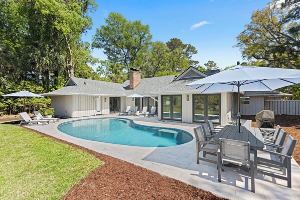 A heated pool
