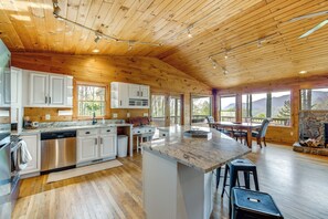 House (4 Bedrooms) | Front of property - 10 Mi to Waynesville: Cabin w/ Hot Tub & Mtn Views (Balsam)