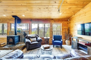 House (4 Bedrooms) | Interior - 10 Mi to Waynesville: Cabin w/ Hot Tub & Mtn Views (Balsam)