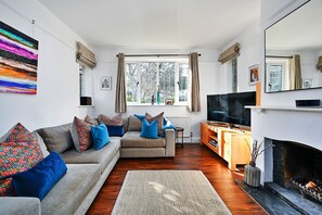 Télévision, cheminée