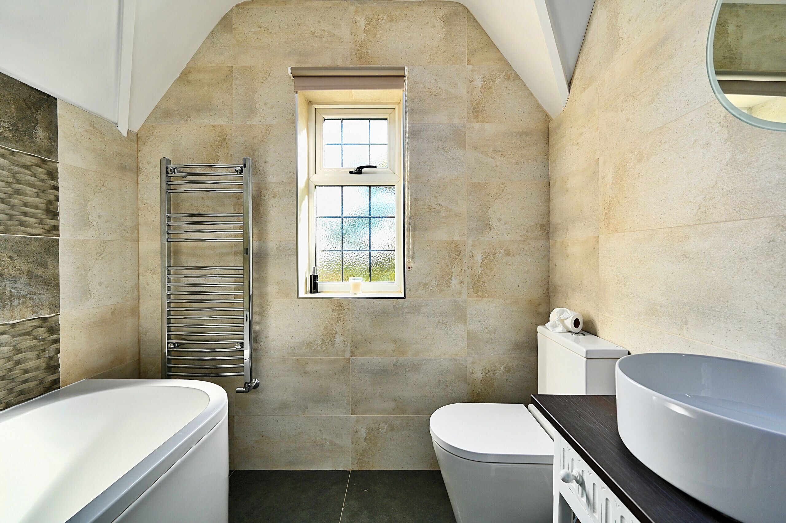 Douche, serviettes fournies
