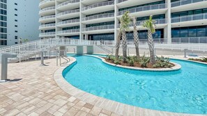 Indoor pool - New Complex!  Beachfront 4BR, Lazy River and Water Slide! (Gulf Shores)