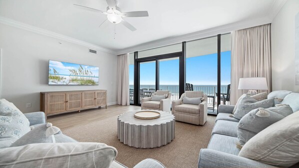 TV - New Complex!  Beachfront 3BR, 4TH FLOOR! LAZY RIVER and WATER SLIDE!! (Gulf Shores)