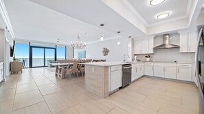 Fridge, microwave, oven, stovetop - New Complex!  Beachfront 3BR Beauty! LAZY RIVER and WATER SLIDE!! (Gulf Shores)