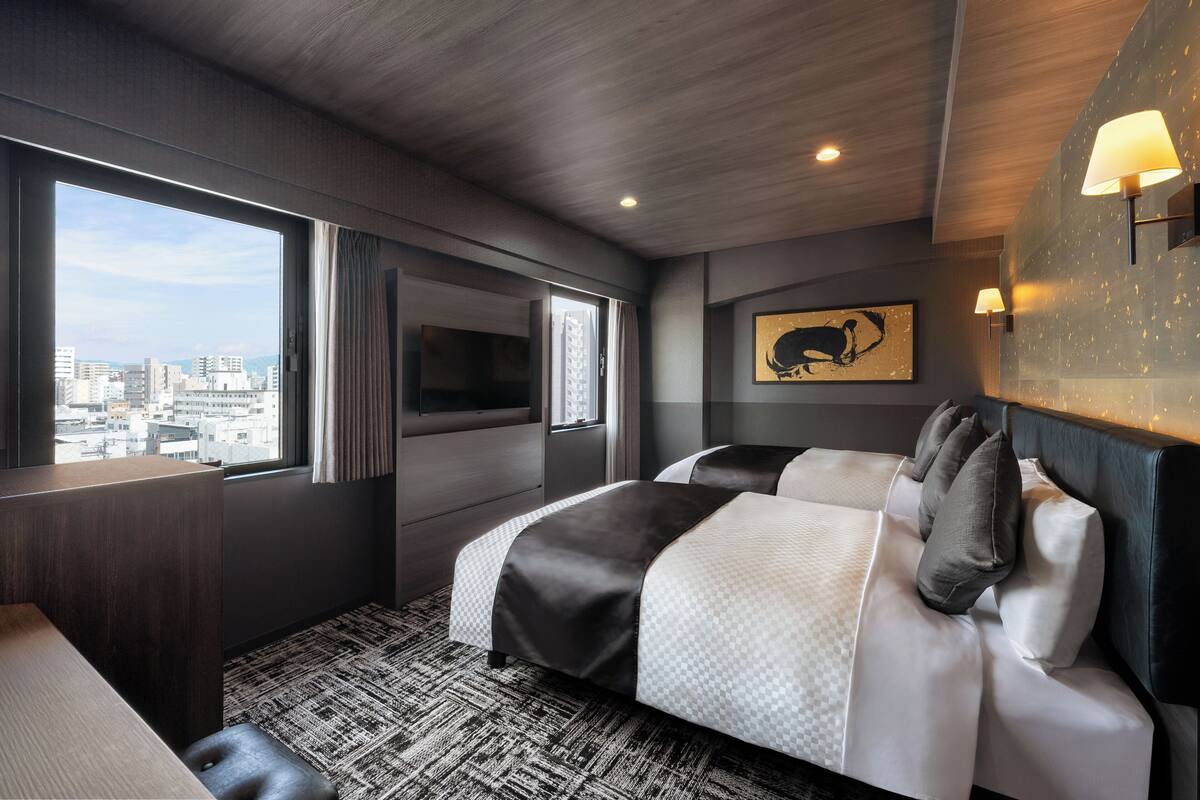 Kamar Twin Deluks, Bebas Asap Rokok, pemandangan kota | Brankas dan Wi-Fi gratis