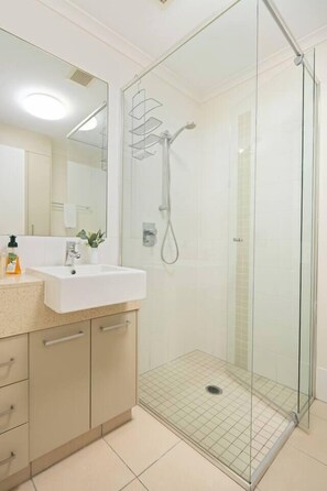Hair dryer, towels