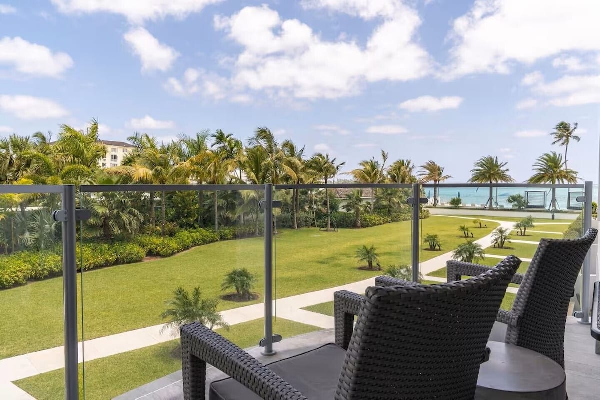 Apartamento superluxo, 2 quartos, cozinha, vista para o oceano | Terraço/pátio
