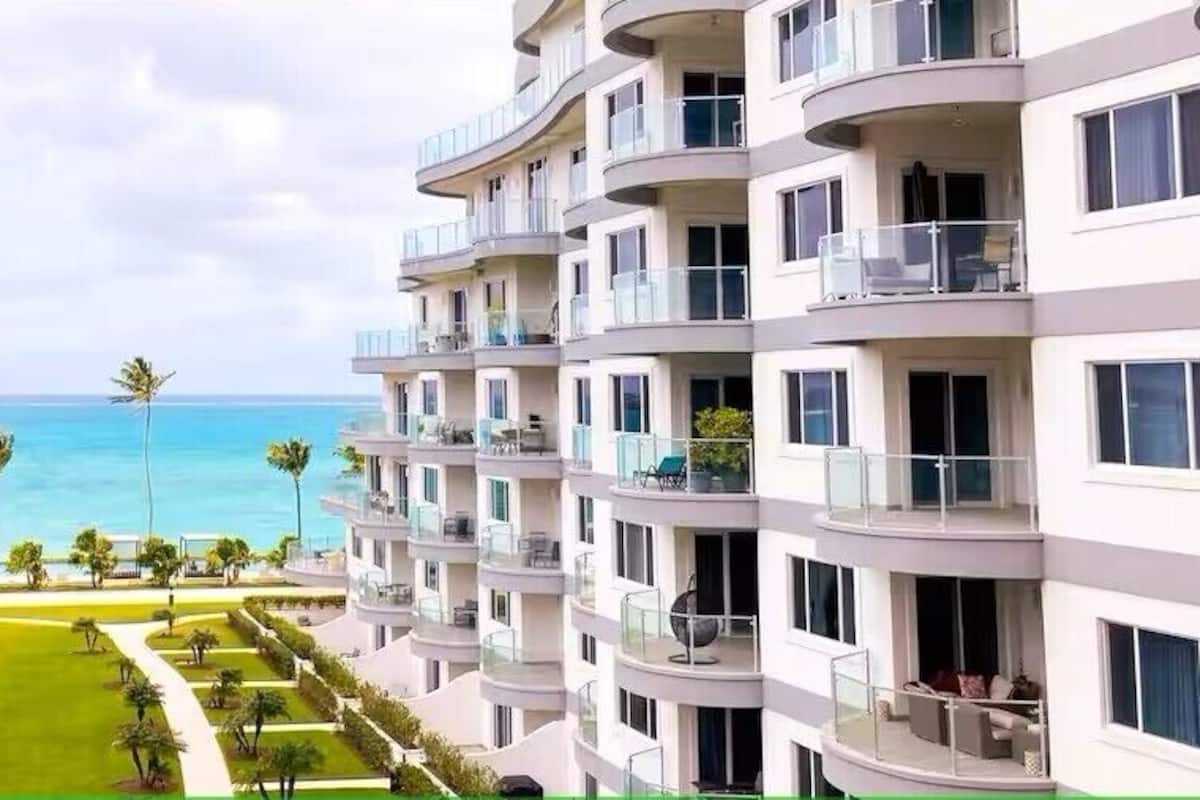 Apartamento superluxo, 2 quartos, cozinha, vista parcial para o oceano | Terraço/pátio