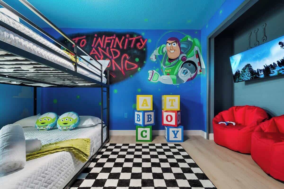 4 bedrooms, iron/ironing board, travel crib, WiFi