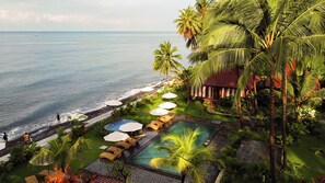 On the beach, black sand, scuba diving, snorkeling