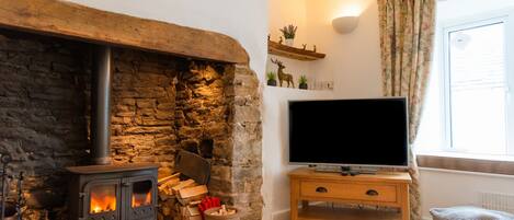 Cottage | Living room | Fireplace