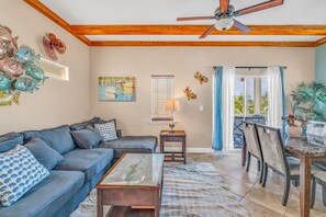 Televisión, libros y oficina 