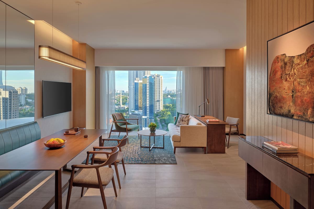 Deluxe Room, 1 Bedroom (Residence) | Living area | 65-inch LED TV with digital channels