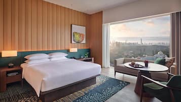 Down duvets, minibar, in-room safe, laptop workspace