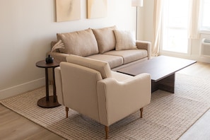 Accessible One Bedroom Suite (Self Check-in with Virtual Front Desk) | Living area | Flat-screen TV