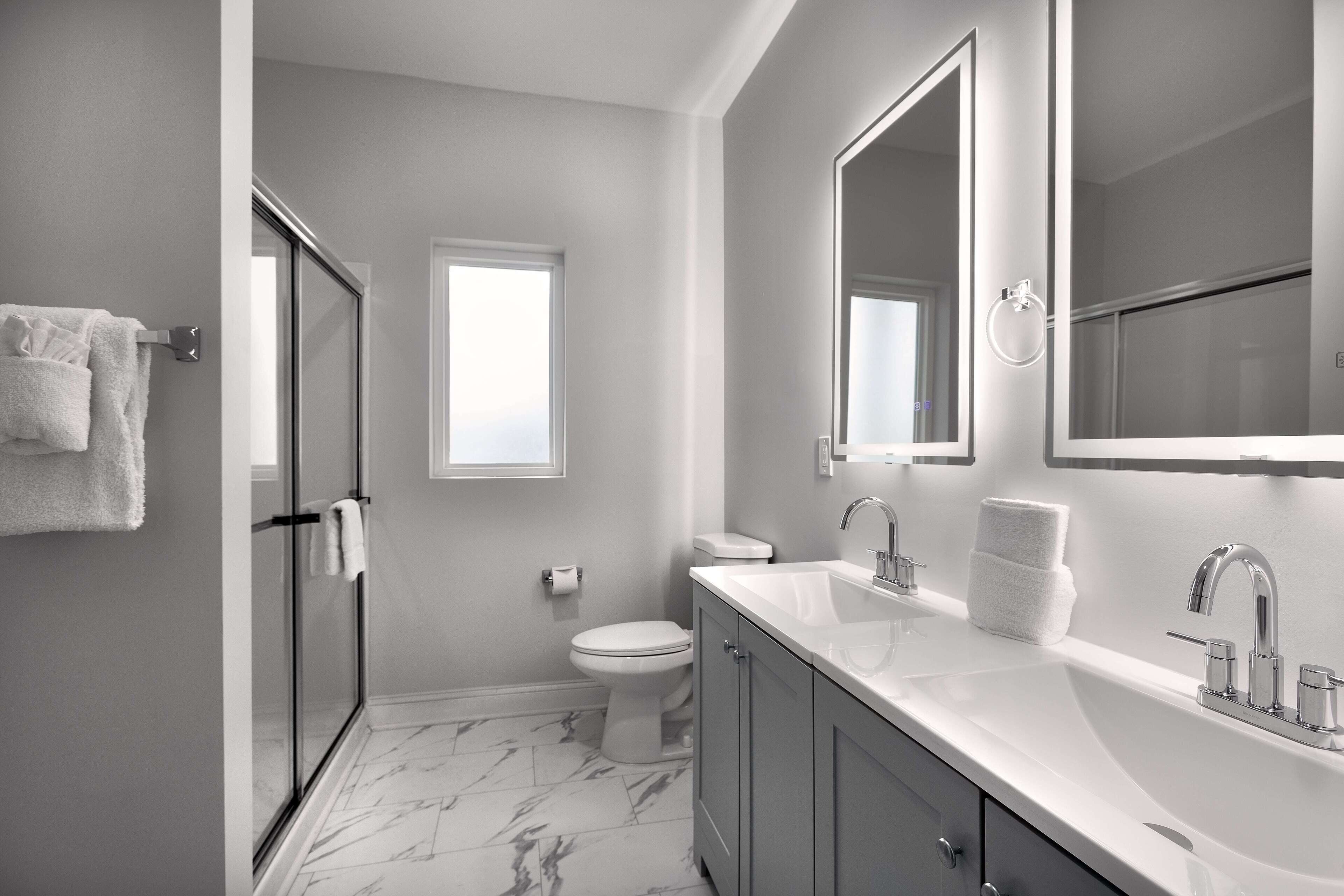 Towels, soap, toilet paper