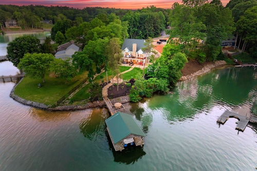 Spacious Waterfront Home on Lake Norman With Firepit, Views, and Dock Access
