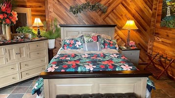 1 bedroom, desk, iron/ironing board, travel cot