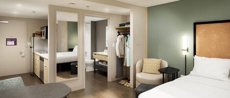 Blackout curtains, free WiFi, bed sheets