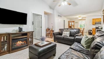 TV connectée, cheminée