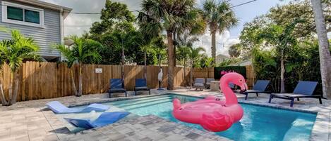 Una piscina riscaldata