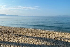 在海滩