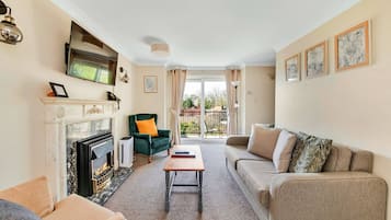 Ferienhaus | Wohnzimmer | Kamin