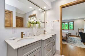 1 bedroom, desk, iron/ironing board, travel crib