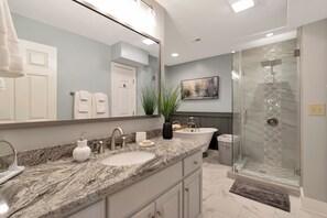 Hair dryer, towels