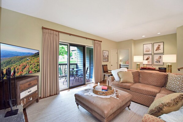 Televisión, chimenea, tenis de mesa y libros 