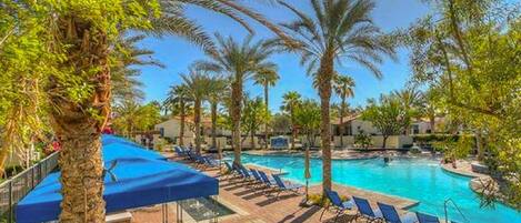 Outdoor pool, a heated pool