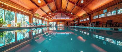 Indoor pool, a heated pool