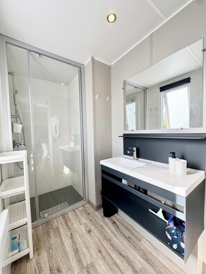 Shower, hair dryer