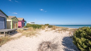 På stranden