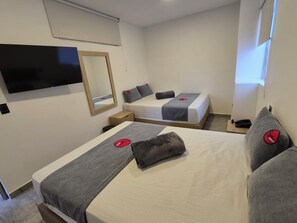 패밀리 쿼드룸, 침실 1개 | 고급 침구, 노트북 작업 공간, 무료 WiFi