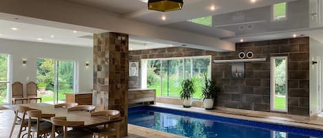 Indoor pool, a heated pool