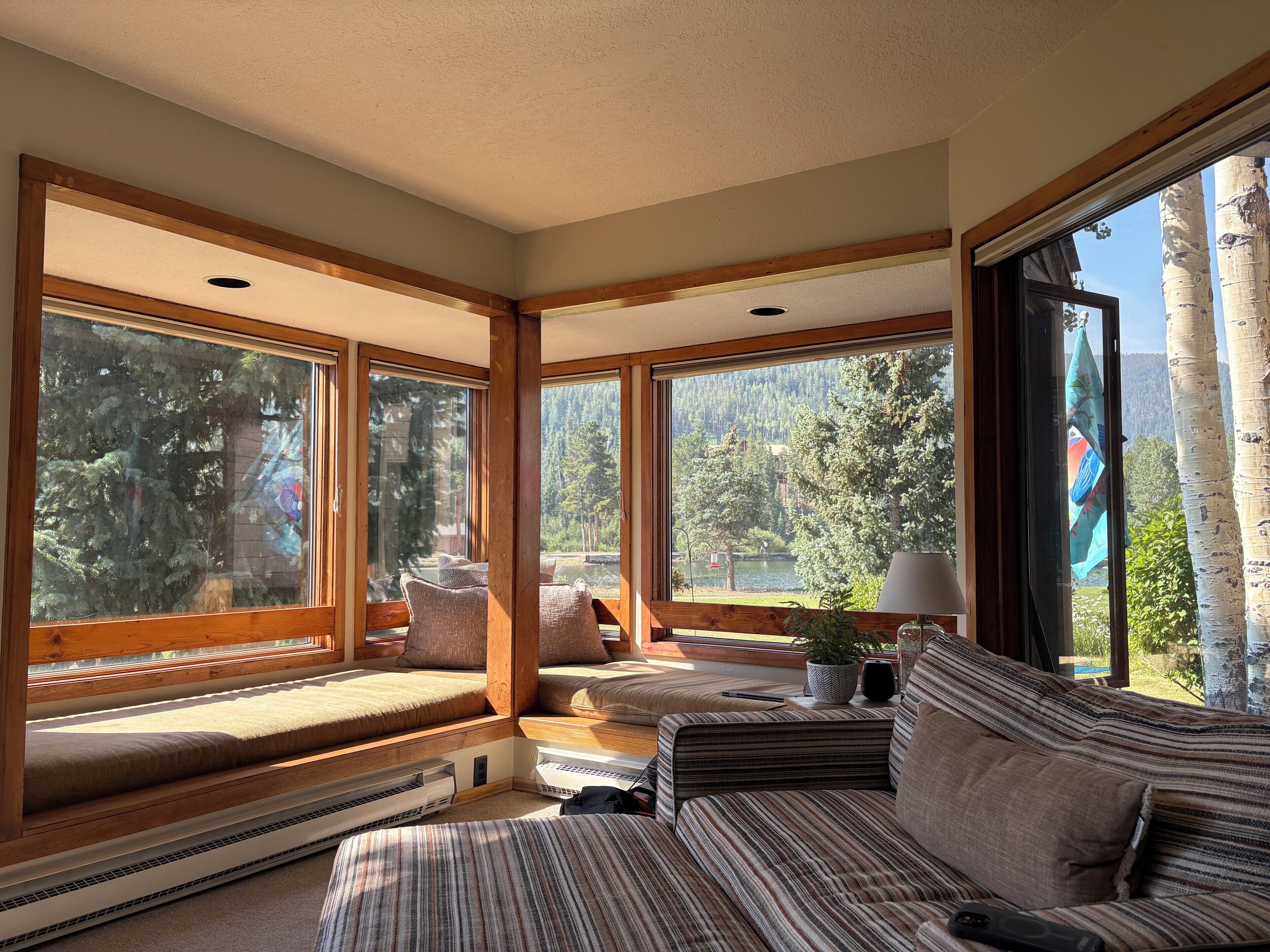 Smart-TV, Kamin, Bücher