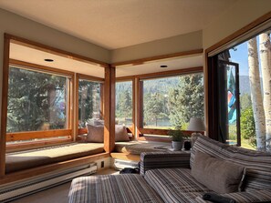 Smart-TV, peis og bøker