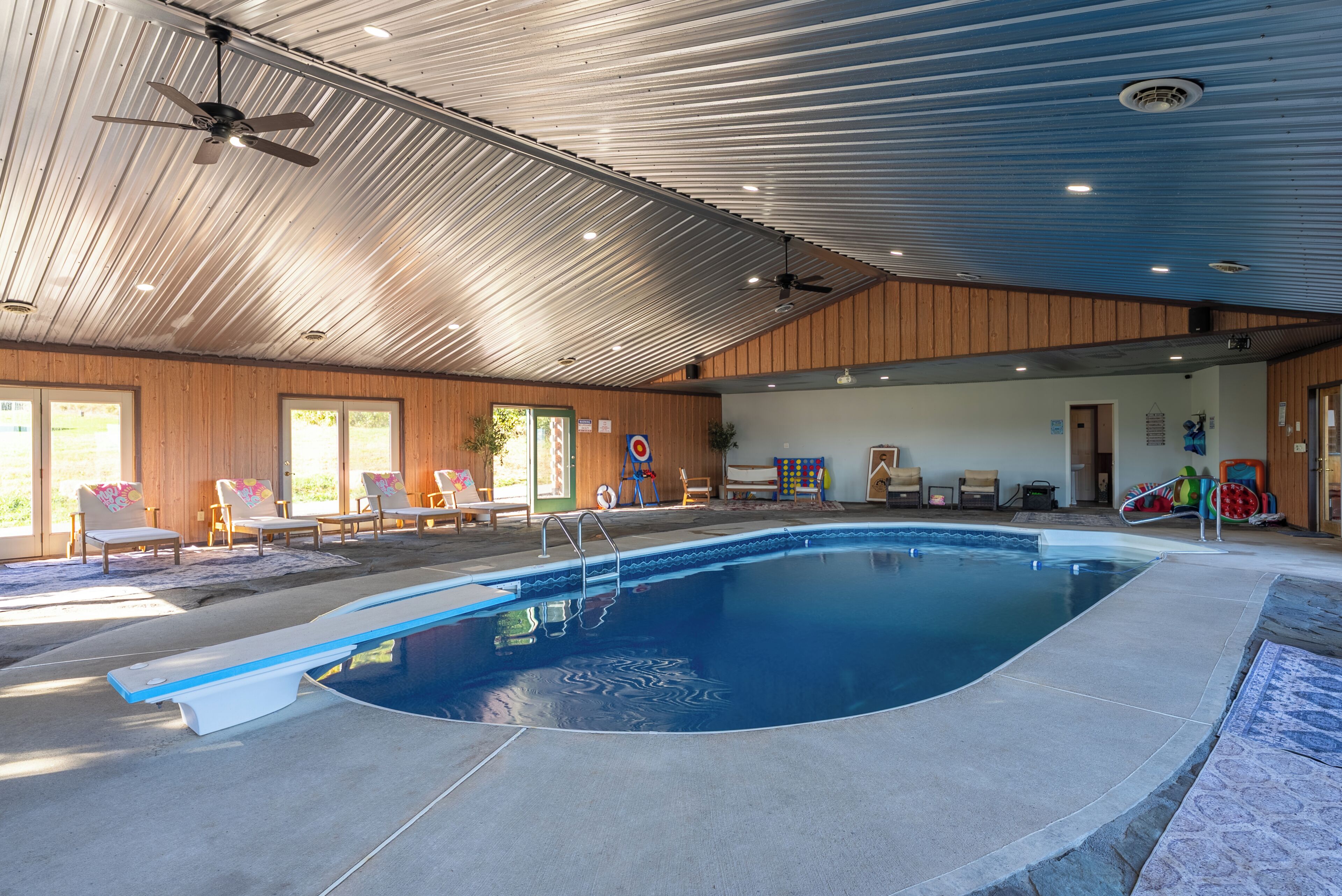 Indoor pool, a heated pool