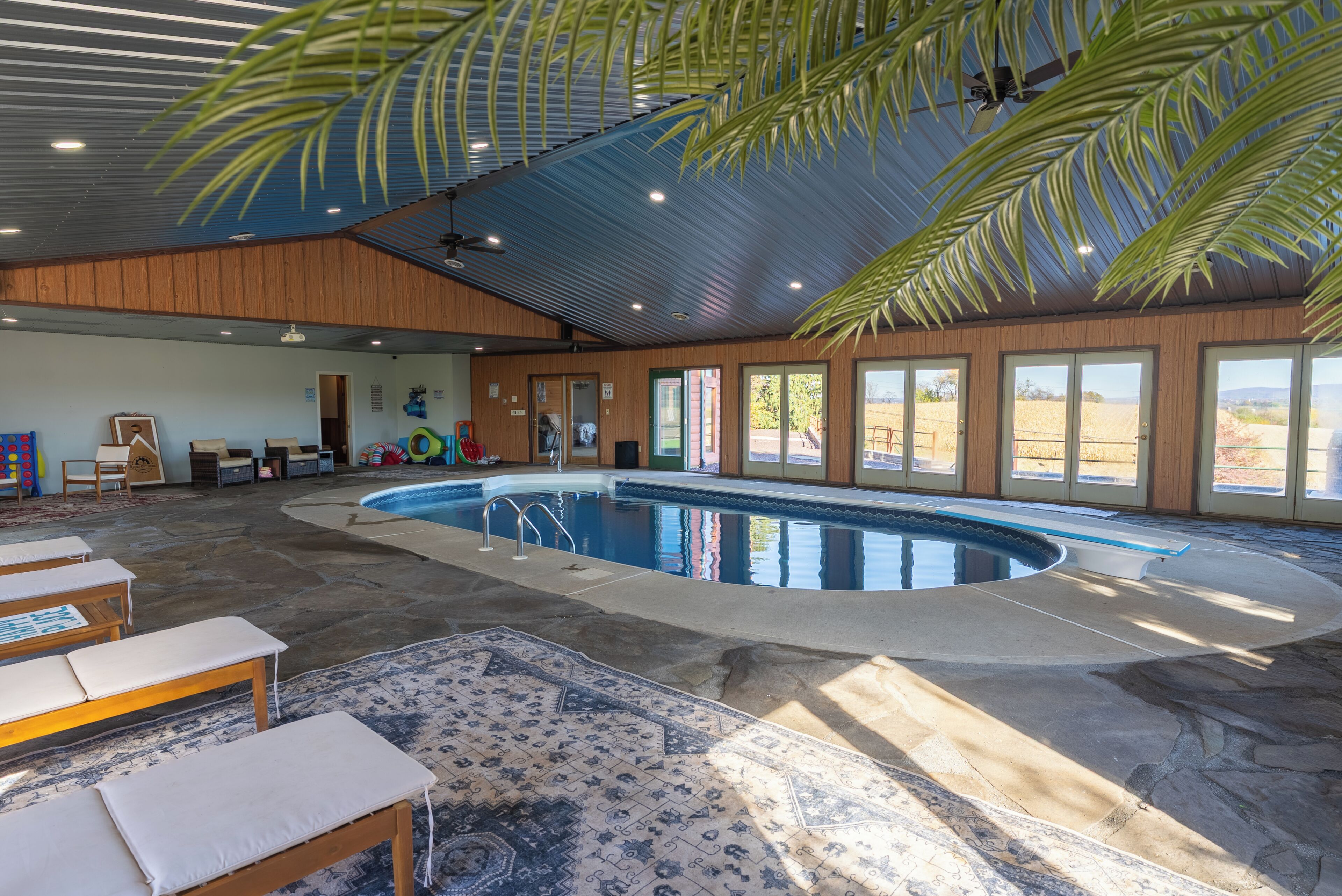 Indoor pool, a heated pool