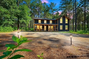 Exterior - Forest Wellness Cabin: Sauna, Hot Tub, Pool & Poker Tbl, Universal EV Charger (Broken Bow)