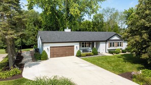 Exterior - Modern Lake Geneva Retreat with Big Yard, Grill, Boat Parking & Near Shore (Lake Geneva)